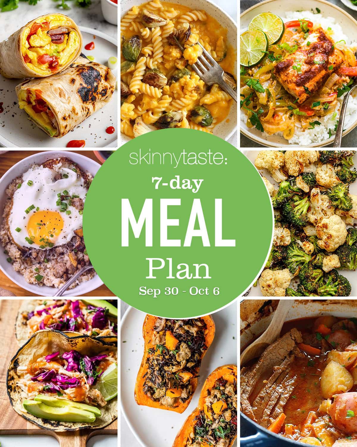 Free 7 Day Healthy Meal Plan (Sept 30-Oct 6) - Tastyfactory